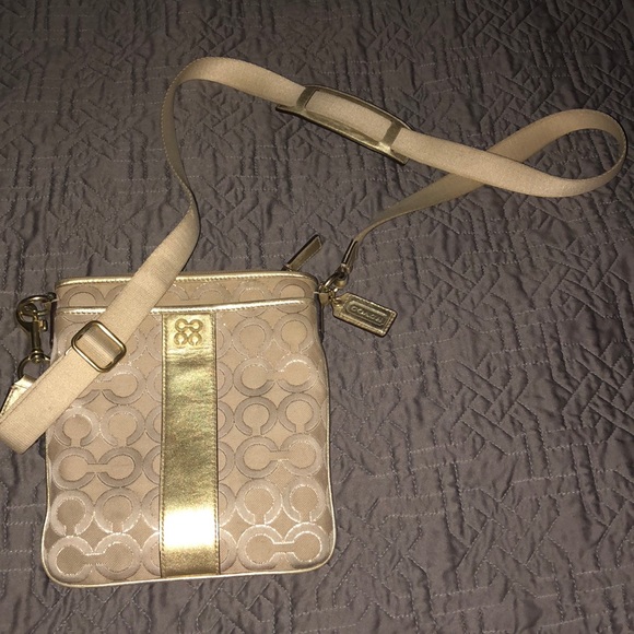 Coach Bags Coach Gold Crossbody Bag Poshmark